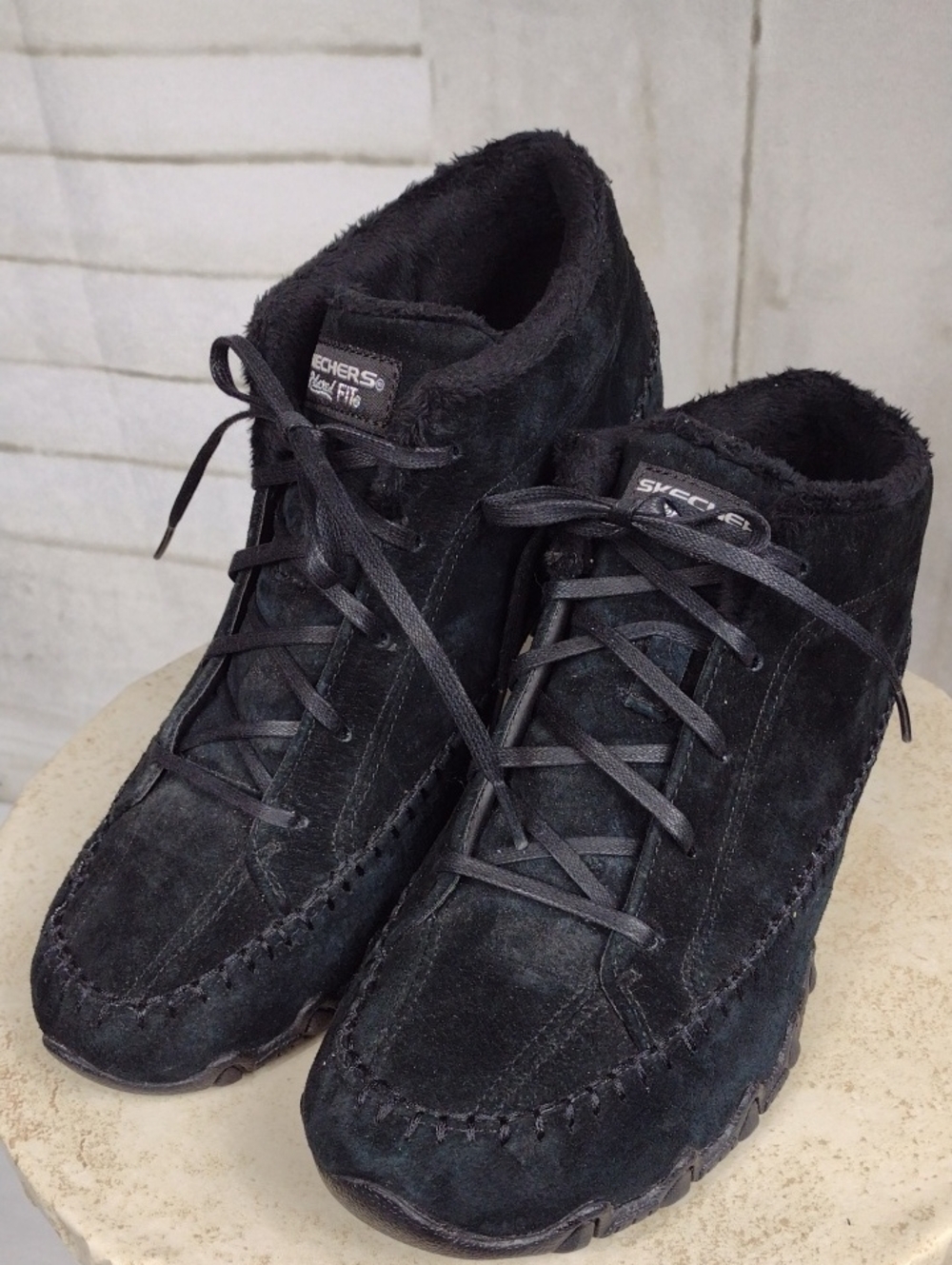 Skechers Black Suede Chukka Lace-Up Boots Size 10